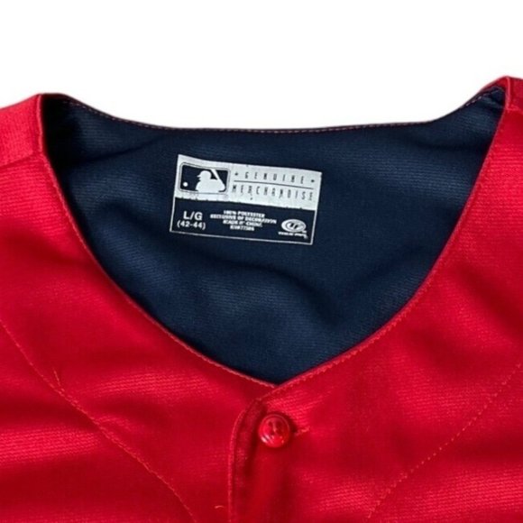 Vintage Washington Nationals DC Men's Red MLB Jersey Sz L - Picture 4 of 8